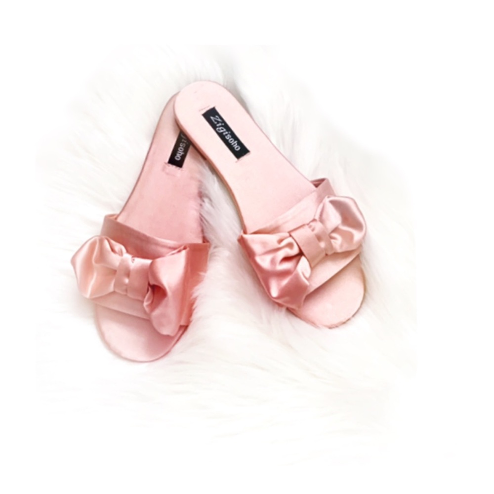 Zigi Soho Pink Sandals New Valiant Satin Slip On 7